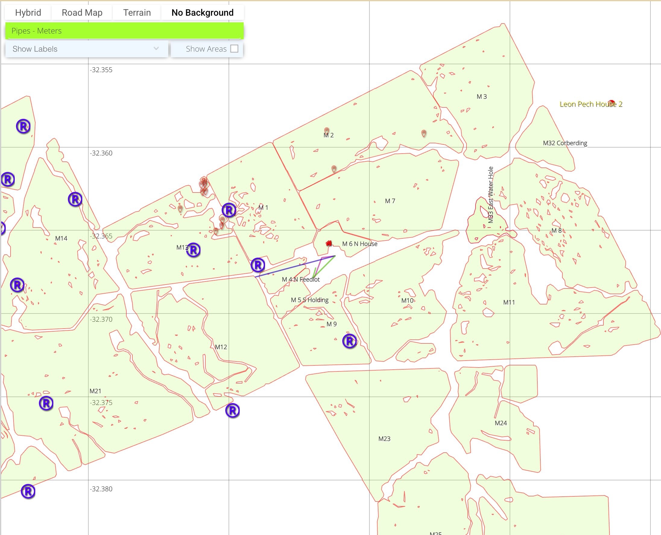 Map infrastructure, access and site assets