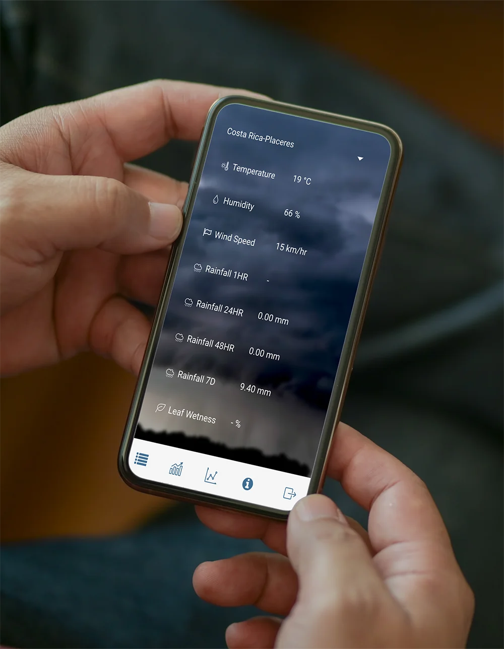 METLOG mobile app example